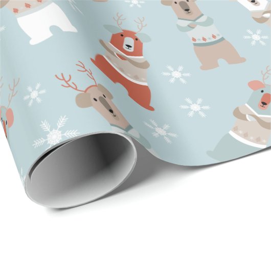 Papier Cadeau Papier à enveloppement Motif de chiot (Coin rond)