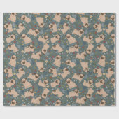 Papier Cadeau Papier à enveloppement Motif de chiot (Plat)