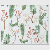 Papier Cadeau Papier à enveloppement Motif d'épicéa de Noël (Plat)