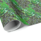 Papier Cadeau Papier à enveloppement Motif en treillis vert Succ (Coin rond)