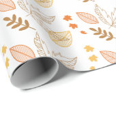 Papier Cadeau Papier à enveloppement Motif feuille (Coin rond)