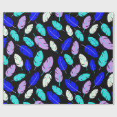 Papier Cadeau Papier à enveloppement motif feuille coloré (Plat)