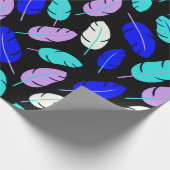 Papier Cadeau Papier à enveloppement motif feuille coloré (Coin)