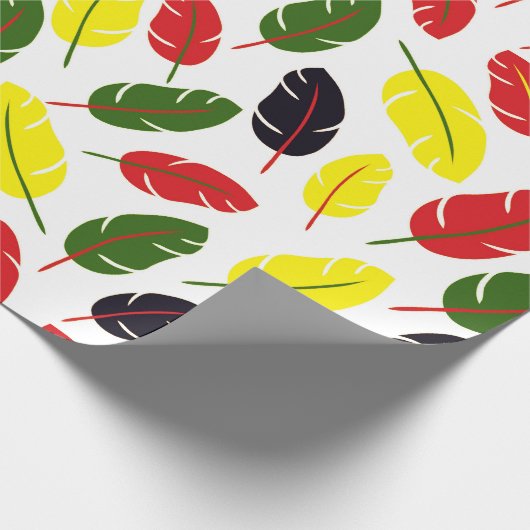 Papier Cadeau Papier à enveloppement motif feuille d'automne col (Coin)