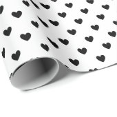 Papier Cadeau Papier à enveloppement Motif noir et blanc chic (Coin rond)