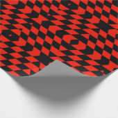 Papier Cadeau Papier à enveloppement noir et rouge (Coin)