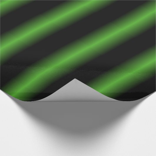 Papier Cadeau Papier à enveloppement noir et vert (Coin)