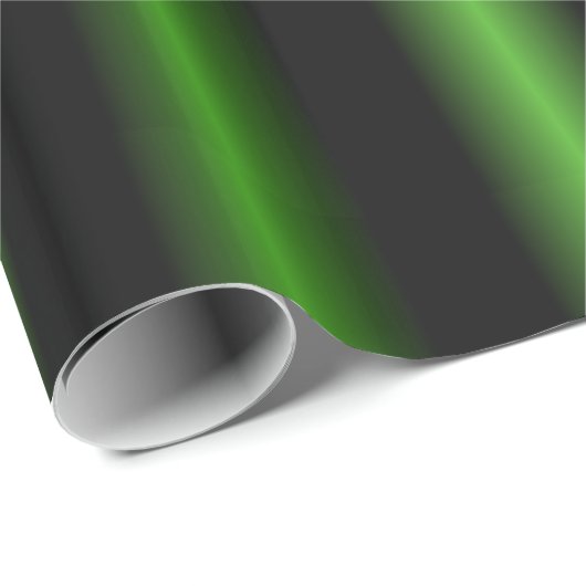 Papier Cadeau Papier à enveloppement noir et vert (Coin rond)