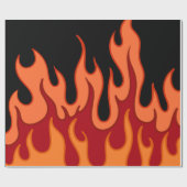 Papier Cadeau Papier à enveloppement Orange Flames (Plat)