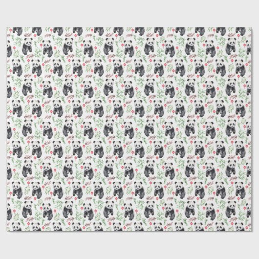 Papier Cadeau Papier à enveloppement Panda (Plat)