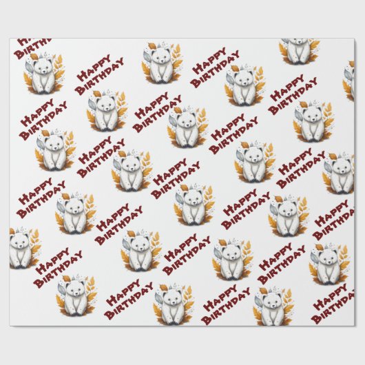 Papier Cadeau Papier à enveloppement Panda (Plat)