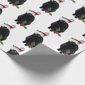 Papier Cadeau Papier à enveloppement Père Noël Chat Noir (Coin)