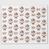 Papier Cadeau Papier à enveloppement Père Noël Cowboy (Plat)