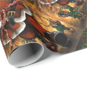 Papier Cadeau Papier à enveloppement Père Noël désembouteillé (Coin rond)