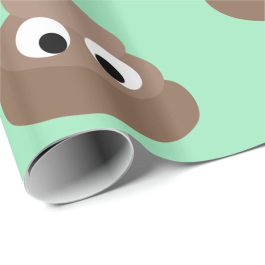 Papier Cadeau Papier à enveloppement POOP FUNNY NOËL (Coin rond)