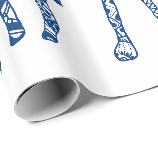 Papier Cadeau Papier à enveloppement pour baiser Giraffes (Coin rond)