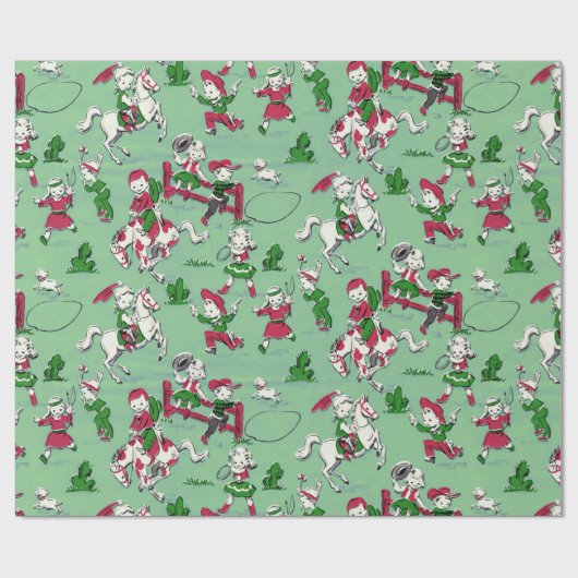 Papier Cadeau Papier à enveloppement pour cadeau de Cowboy et Co (Plat)