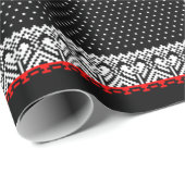 Papier Cadeau Papier à enveloppement pour chandail Krampus (Coin rond)