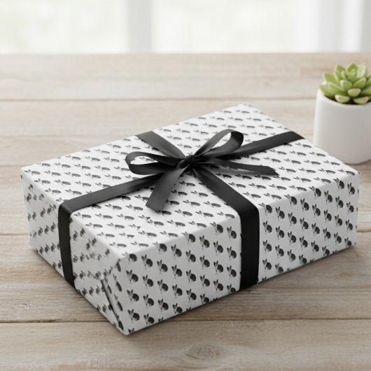 Papier Cadeau Papier à enveloppement pour chien de taureau franç