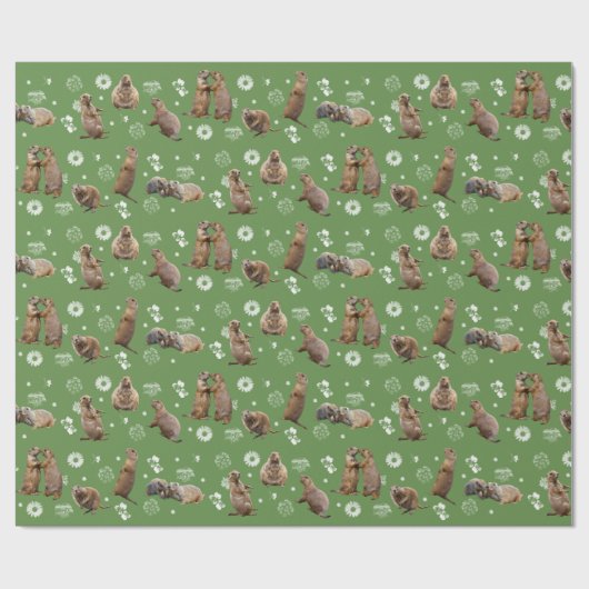 Papier Cadeau Papier à enveloppement pour chien des Prairies (ve (Plat)