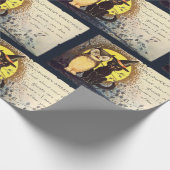 Papier Cadeau Papier à enveloppement pour Halloween Chat et Chou (Coin)