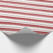 Papier Cadeau Papier à enveloppement rayé blanc rouge (Coin)