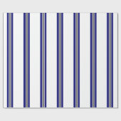 Papier Cadeau Papier à enveloppement rayé bleu et gris Ultramari (Plat)