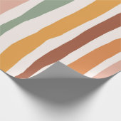 Papier Cadeau Papier à enveloppement rayé Boho (Coin)