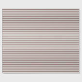 Papier Cadeau Papier à enveloppement rayé rouge et crème (Plat)