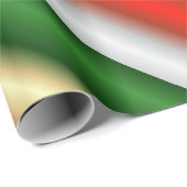 Papier Cadeau Papier à enveloppement rayé rouge et vert de Noël (Coin rond)