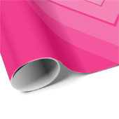 Papier Cadeau Papier à enveloppement rose avec Coeurs - Amour (Coin rond)