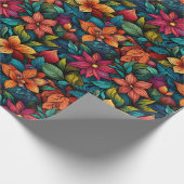 Papier Cadeau Papier à enveloppement rose jaune et orange (Coin)