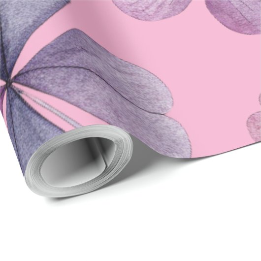 Papier Cadeau "Papier à enveloppement rose - Papier à capuchon v (Coin rond)