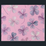 Papier Cadeau "Papier à enveloppement rose - Papier à capuchon v<br><div class="desc">"Enveloppez vos cadeaux avec style avec ce papier d'emballage floral rose avec des fleurs délicates de trèfle violet. Parfait pour les anniversaires,  les mariages,  les baby showers ou toute occasion spéciale,  cet emballage cadeau élégant ajoute une touche joyeuse et classe à chaque colis."</div>