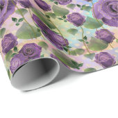 Papier Cadeau Papier à enveloppement Rose violet (Coin rond)