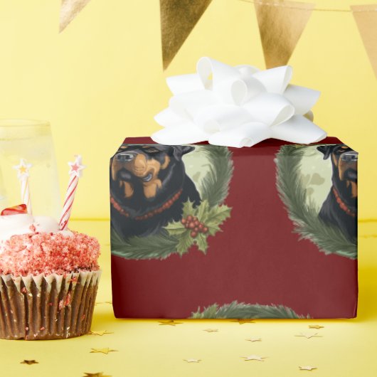 Papier Cadeau Papier à enveloppement Rottweiler (Fête d'anniversaire)