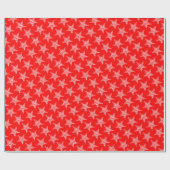 Papier Cadeau Papier à enveloppement rouge étoile (Plat)