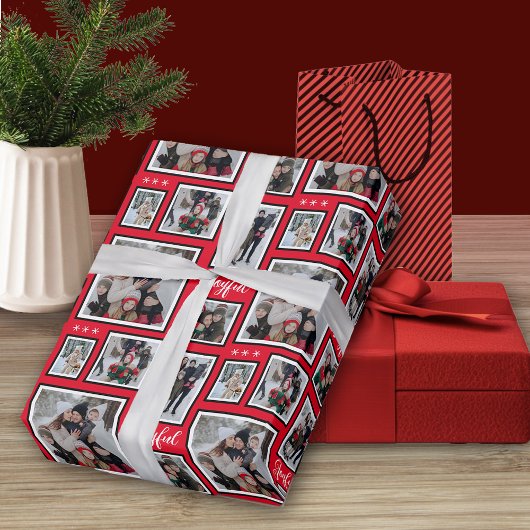 Papier Cadeau Papier à enveloppement rouge photo de Noël