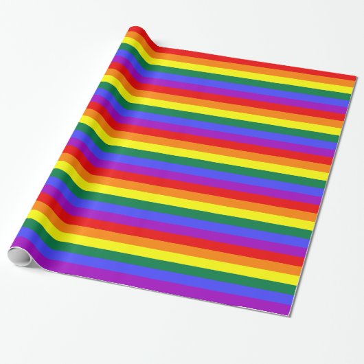 Papier Cadeau Papier à enveloppement solide arc-en-ciel (Déroulé)