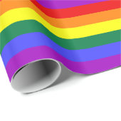 Papier Cadeau Papier à enveloppement solide arc-en-ciel (Coin rond)