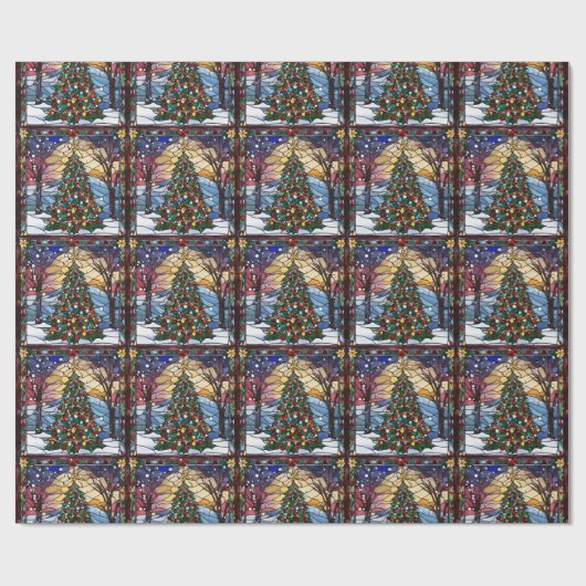 Papier Cadeau Papier à enveloppement solstice en verre tendu (Plat)