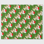 Papier Cadeau Papier à enveloppement Tan Christmas Kitty (Plat)