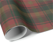 Papier Cadeau Papier à enveloppement Tartan Feuille d'érable can (Coin rond)