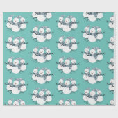 Papier Cadeau Papier à enveloppement trio pour motoneiges (Plat)