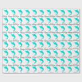 Papier Cadeau Papier à enveloppement Turquoise de Marlin (Plat)