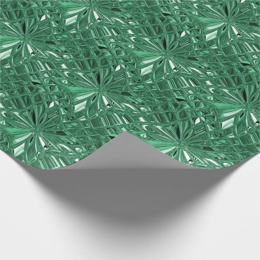 Papier Cadeau Papier à enveloppement vert (Coin)