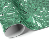 Papier Cadeau Papier à enveloppement vert (Coin rond)