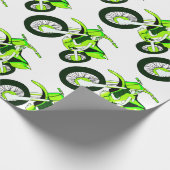 Papier Cadeau Papier à enveloppement vert de chaux (Coin)