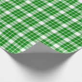 Papier Cadeau Papier à enveloppement vert et blanc (Coin)