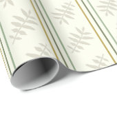 Papier Cadeau Papier à enveloppement vert Feuille (Coin rond)